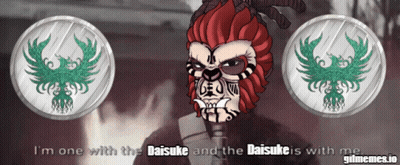 Tattooed Man Says I'm One With The Daisuke GIF
