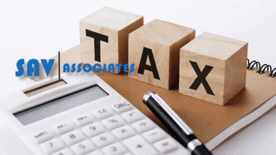 Tax Wooden Blocks With Pen And Calculator GIF