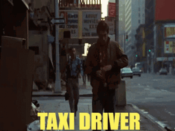 Taxi Driver Travis Bickle Drinking While Walking GIF