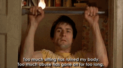 Taxi Driver Travis Bickle Exercising GIF