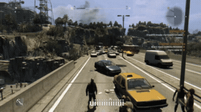 Taxi Driving Down Road GIF