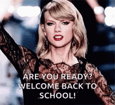 Taylor Swift Arms Up In Black Lace Top GIF