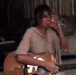 Taylor Swift Drinking Wine GIF