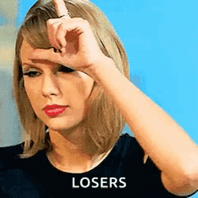 Taylor Swift Holding Hand To Forehead GIF