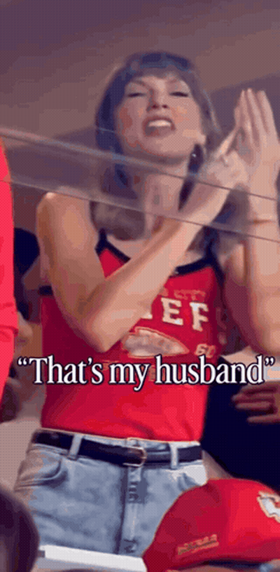 Taylor Swift In Red Tank Top And Denim Shorts At Baseball Game GIF