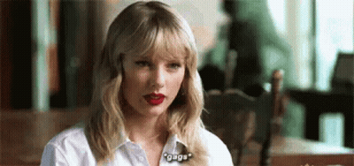 Taylor Swift Red Lipstick White Shirt GIF