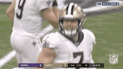 Taysom Hill Chest Bump With Latavius Murray GIF
