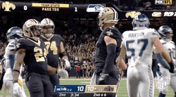 Taysom Hill Getting Congratulated For Touchdown GIF
