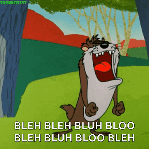 Taz Dachshund Bleh Bleh Bluh Bloo GIF