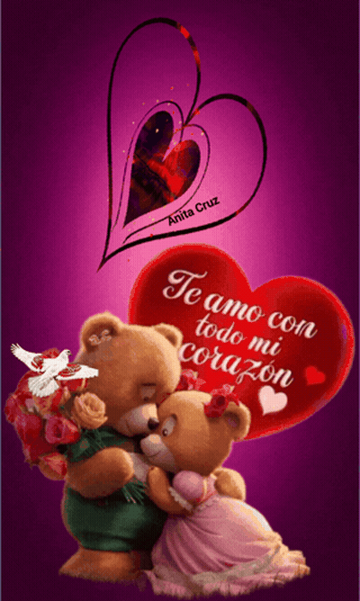 Te Amo Con Todo Mi Corazon Is Written On A Heart GIF