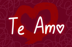 Te Amo Heart Doodle Highlight Animation GIF