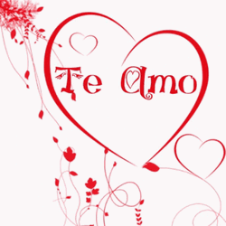 Te Amo Heart Flowers Design Art Animation GIF
