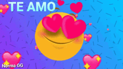 Te Amo In Love Heart Eyes Emoji GIF