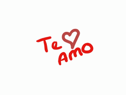 Te Amo Moving Letters Animated Text Heart GIF