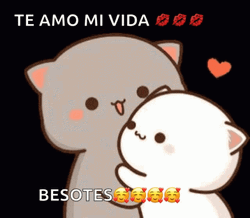 Te Amo Peach Goma Cats Sweet Kiss GIF