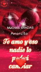 Te Amo Sparkling Hearts Thank You Message GIF