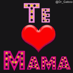 Te Loves Mama Pumping Heart Design GIF