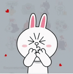Te Quiero Bunny Blowing Heart GIF