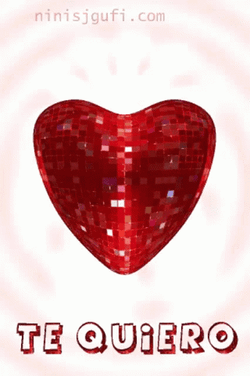 Te Quiero Spinning Red Heart GIF