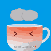 Tea Bag Dropped In Cup Animation GIF