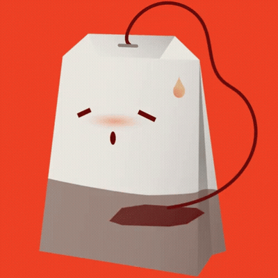 Tea Bag With Drop Of Liquid GIF