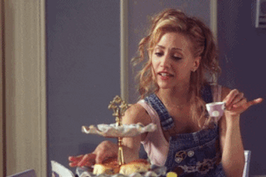 Tea Party Brittany Murphy Eating Pastry GIF