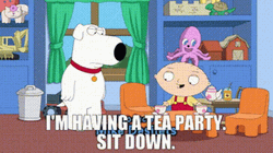 Tea Party Family Guy Stewie Brian Griffin GIF