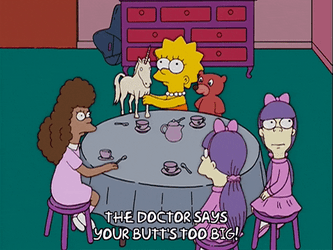 Tea Party Lisa Simpson Sherri Terri Janey GIF