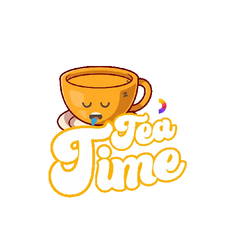 Tea Time Cup Illustration Sticker