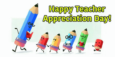 Teacher Appreciation Day Card With Pencils GIF
