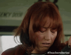 Teacher Kathryn Thomas Looking Tired On The Bus GIF