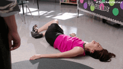 Teacher Tired Crying While Lying On The Floor GIF