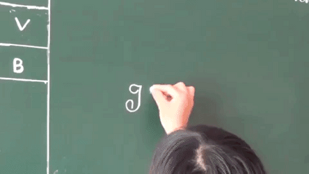 Teacher Writes On The Chalkboard GIF