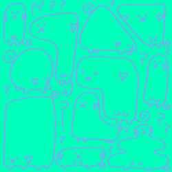Teal Cartoon Drawings GIF