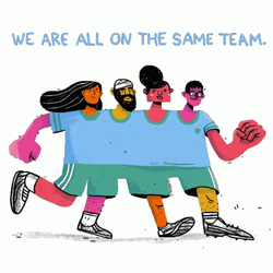 Team Building Animated All In The Same Team GIF