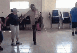 Team Building Woman Failed To Jump GIF