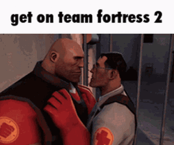 Team Fortress 2 Heavy And Medic Kiss