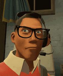 Team Fortress Character Scout Doing The Rock Eyebrow Meme GIF