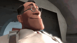 Team Fortress Gray Man Eyebrows Moving  GIF