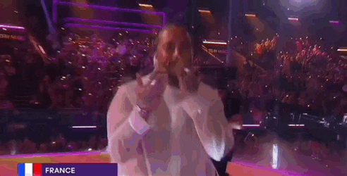 Team France Arena Entrance Flying Kiss GIF