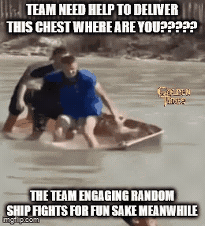 Team Need Help Deliver This Chest Where Are You GIF