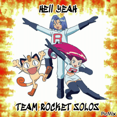 Team Rocket Solo Poster With Cat GIF