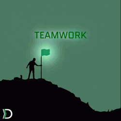 Teamwork Green Flag