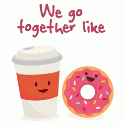 Teamwork Love Coffee Donut