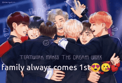 Teamwork Makes Dream Work Family First GIF