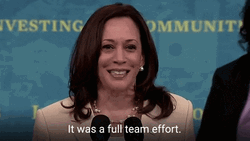 Teamwork Makes The Dream Work Kamala Harris GIF