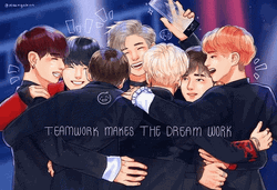 Teamwork Meme Bangtan GIF