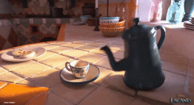 Teapot Pouring Tea Into Cup On Saucer GIF
