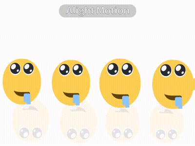 Tearful Smiley Faces With Alight Motion GIF