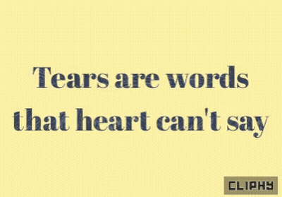 Tears Are Words That Heart Can't Say GIF